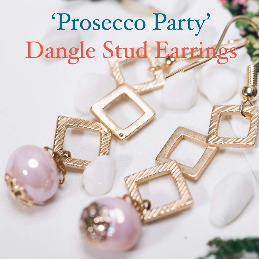 ‘Prosecco Party’ Dangle Stud Earrings